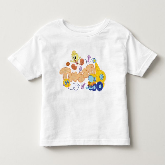 Camiseta INSETOS BUNNY BUILDERS™| Arte em esboço TWEETY™ (Frente)
