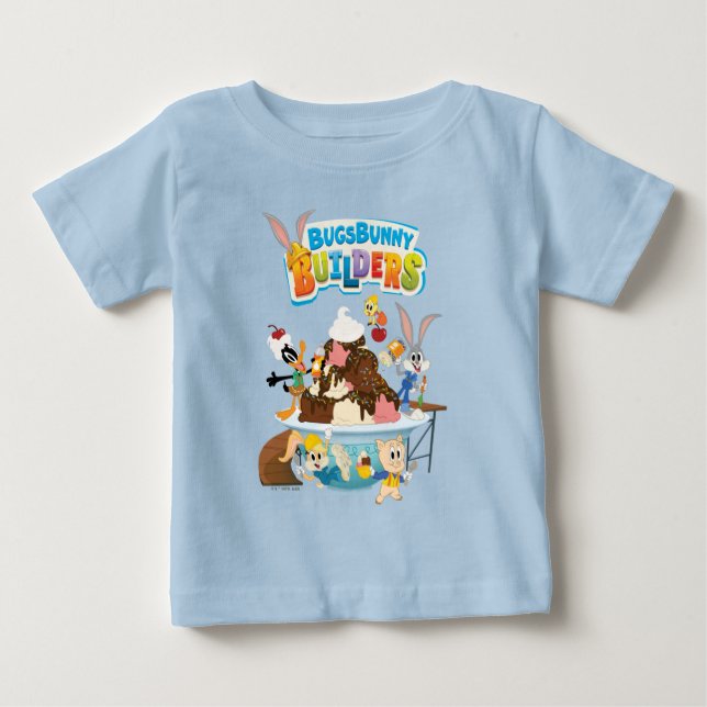Camiseta INSETOS BUNNY BUILDERS™| Sorvete Looney Builders (Frente)