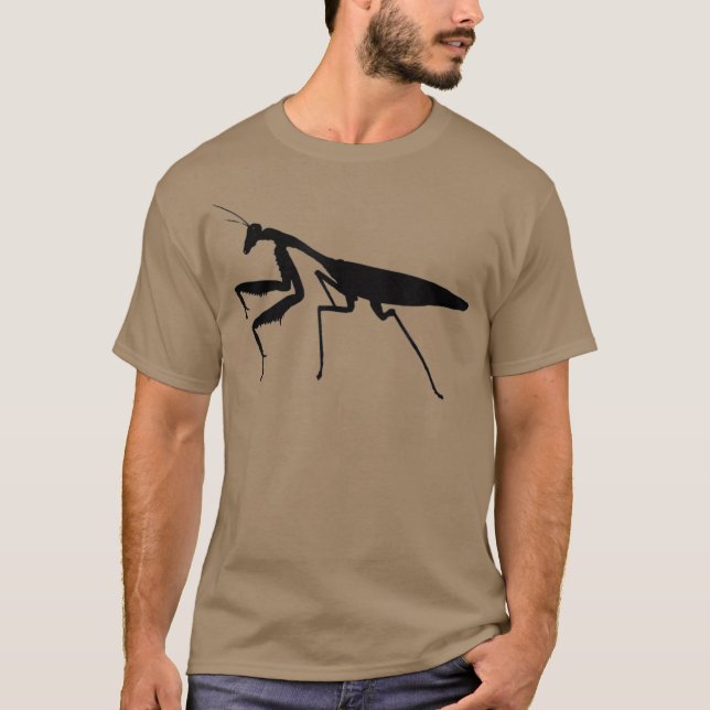 Camiseta Insetos Minimalistas legal Rezando Mantis (Frente)