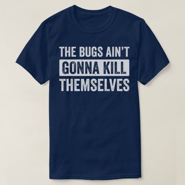 Camiseta Insetos Técnicos De Controle De Pest Do Exterminad (Frente do Design)