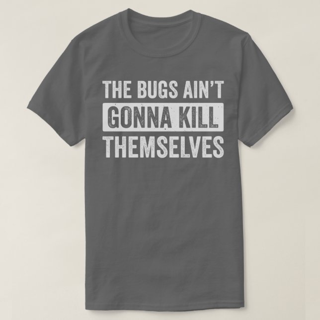 Camiseta Insetos Técnicos De Controle De Pest Do Exterminad (Frente do Design)