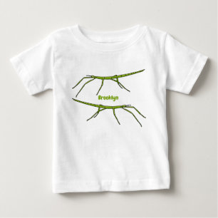 Camiseta Insetos verdes e bonitos com desenhos animados ros