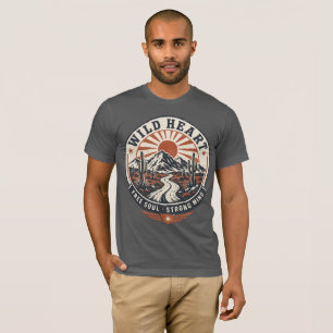 Camiseta Insígnia de Aventura no Deserto Vintage