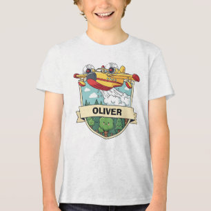 Camiseta Insígnia de Avião de Combate a Incêndio Fofa