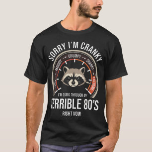 Camiseta Insígnia de Guaxinim Engraçado Terrível Anos 80 De