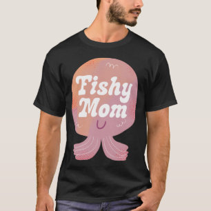Camiseta Insígnia de Mãe Apaixonada por Peixes