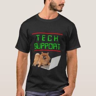Camiseta Insígnia de Suporte Técnico Engraçado Vibe de Cach
