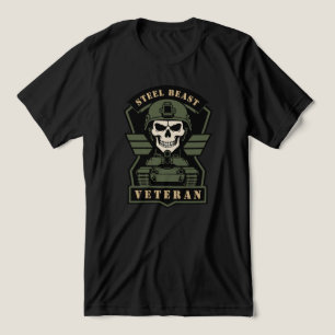 Camiseta Insígnia de Veterano de Tanque Steel Beast
