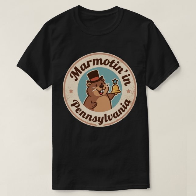 Camiseta Insígnia Retro da Pennsylvania com Liberdade  (Frente do Design)