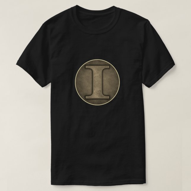 Camiseta Insígnia Super Hero "I" (Frente do Design)
