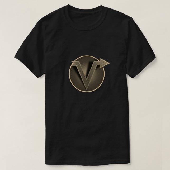 Camiseta Insígnia "V" Super Hero (Frente do Design)
