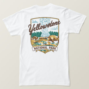 Camiseta Insígnia Vintage do Parque Nacional Geyser