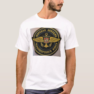 Camiseta insígnias soviéticas do braço de ar da frota