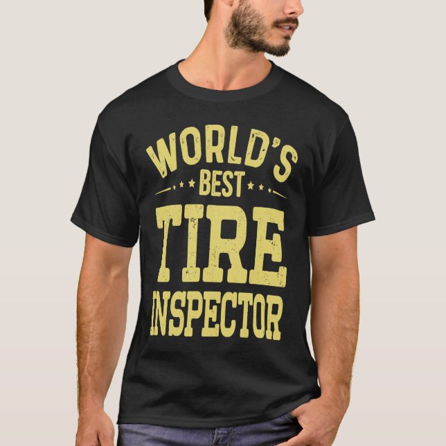 Camiseta Inspec de título do melhor inspetor de pneus do mu (Frente)