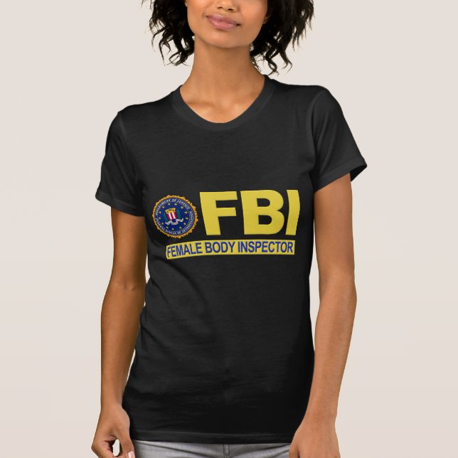 Camiseta Inspector do corpo fêmea do FBI (Frente)