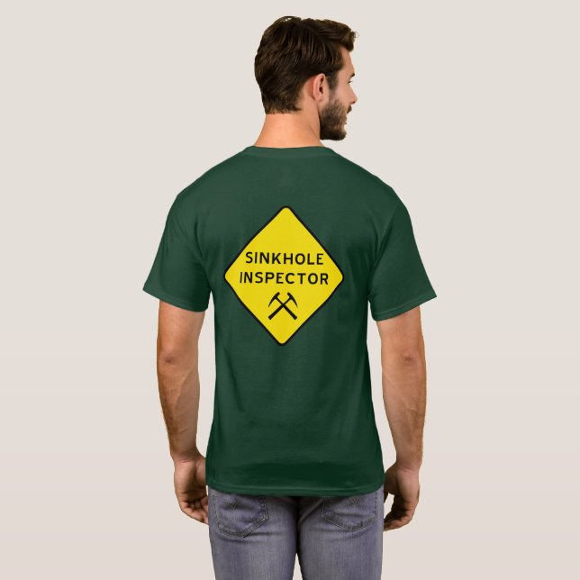 Camiseta Inspector do Sinkhole (Parte Traseira Completa)