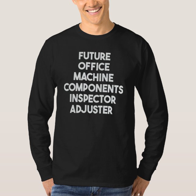 Camiseta Inspetor Ajustador de Componentes de Máquina de Es (Frente)