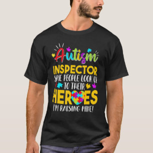 Camiseta Inspetor Autismo Pessoas Procuram Seus Heróis Rais
