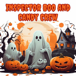 Camiseta Inspetor Boo e Candy Crew Halloween