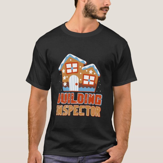 Camiseta Inspetor de Construção Código de Construção Engraç (Frente)