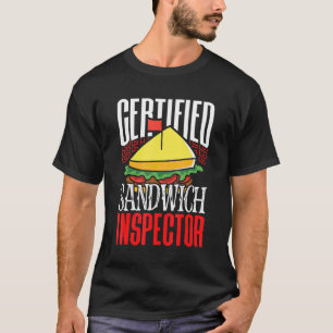Camiseta Inspetor Sanduíche Certificado Subproduto criativo