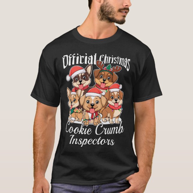 Camiseta Inspetores Oficiais de Bolachas de Natal (Frente)