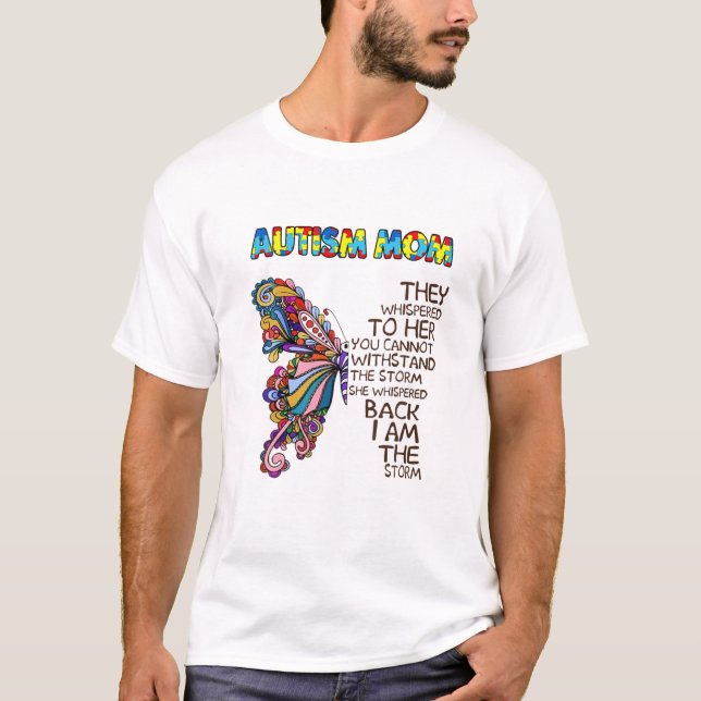 Camiseta Inspiração Citação Autismo Mãe Autismo Consciência (Frente)
