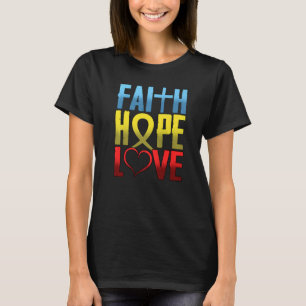 Camiseta Inspiração Cristã Fé Esperança Ama Fa Religiosa