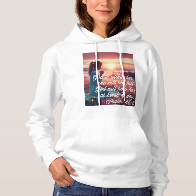 Camiseta "Inspiração da fé" Hoodie das mulheres (Frente)