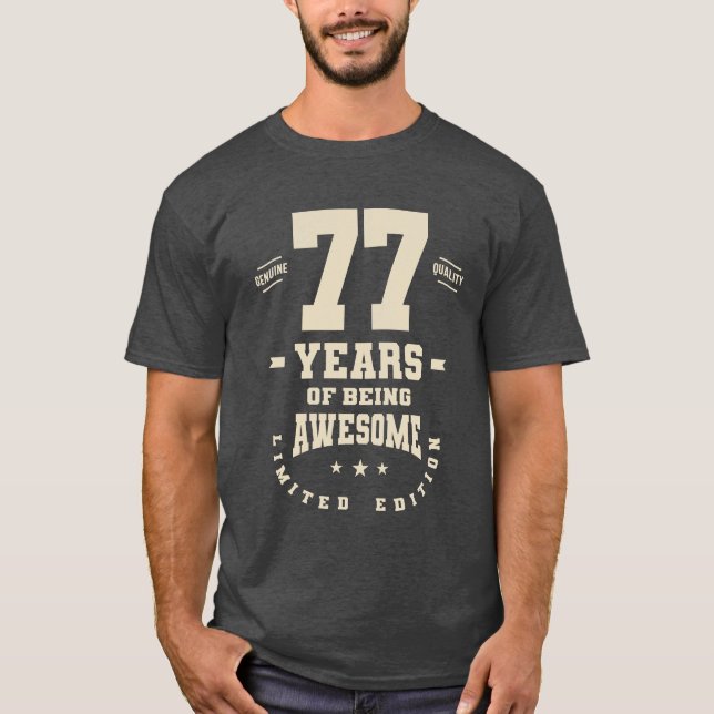 Camiseta Inspiração de 77 anos - 77.º aniversário (Frente)
