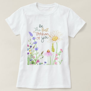 Camiseta "Inspiração de Camisa-T Gráfico de Flores Selvagen