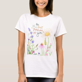 Camiseta "Inspiração de Camisa-T Gráfico de Flores Selvagen