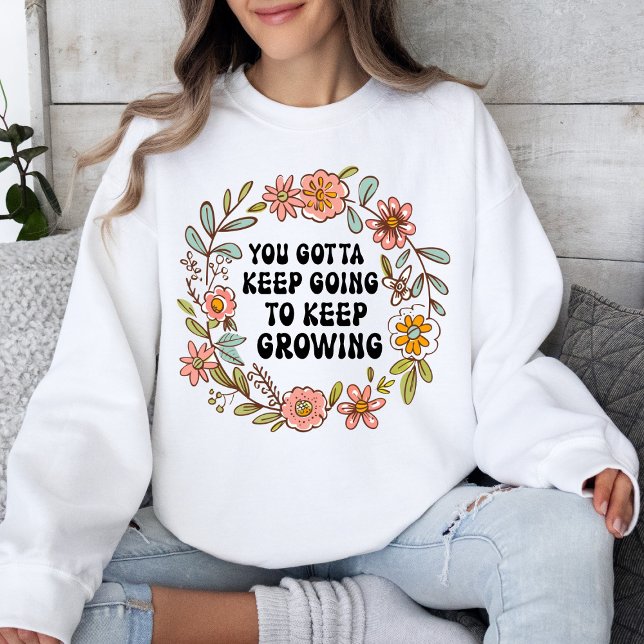 Camiseta Inspiração de Cotação Floral Motivacional (Criador carregado)