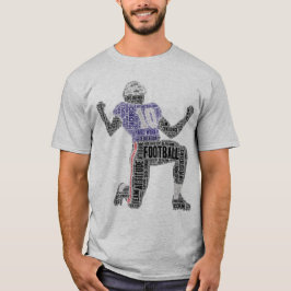 Camiseta Inspiração de dedicação de arte do jogador de fute