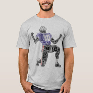 Camiseta Inspiração de dedicação de arte do jogador de fute