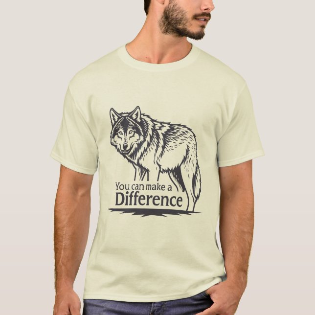 Camiseta Inspiração de Lobo – “Você Pode Fazer a Diferença” (Frente)