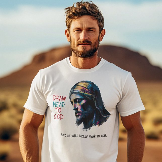 Camiseta Inspiração divina: Desenhar perto de Deus (Criador carregado)