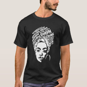Camiseta Inspiração Dizendo História Negra Mês Para Meninas