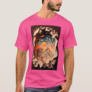 Camiseta Inspiração Mulheres Coloridas Dígito Origami Corta
