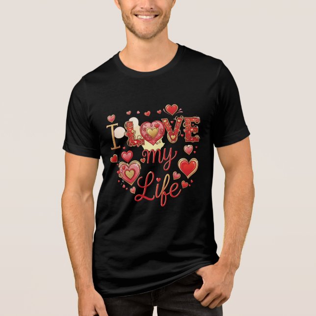 Camiseta Inspiracional "Eu Amo a Minha Vida" (Frente)