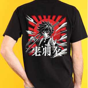 camiseta inspirada em anime e manga