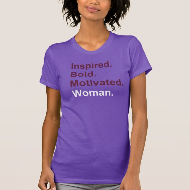 Camiseta Inspirado. Negrito. Motivado. Mulher. (Frente)