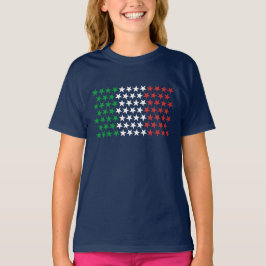 Camiseta Inspirado pela bandeira italiana. Edição das