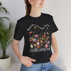 Camiseta Inspirador design Jesus com a natureza vintage
