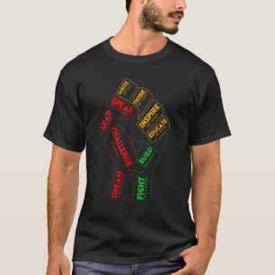 Camiseta Inspirador Líderes Pretos, Punho de Energia Preto