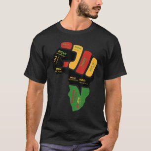 Camiseta Inspirador Líderes Pretos, Punho de Energia Preto