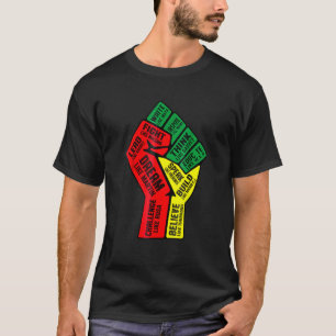 Camiseta Inspirador Líderes Pretos, Punho de Energia Preto