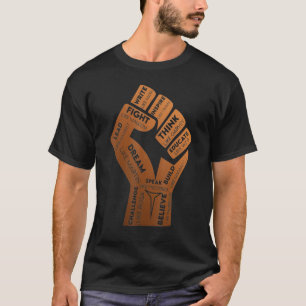 Camiseta Inspirador Líderes Pretos, Punho de Energia Preto