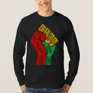 Camiseta Inspirador Líderes Pretos, Punho de Energia Preto