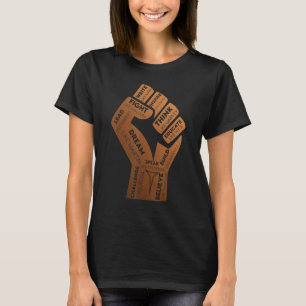 Camiseta Inspirador Líderes Pretos, Punho de Energia Preto
